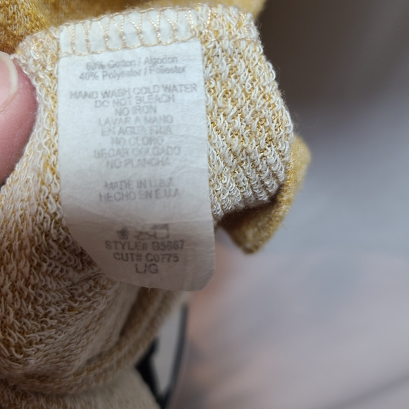 12 Pm By Mon Ami Mustard Mini Slub Terry Knit Dress - Picture 5 of 5